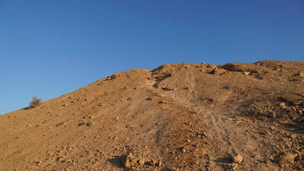 Vista Sorgere Del Sole Hamakhtesh Hagadol Grande Cratere Nel Deserto — Foto Stock
