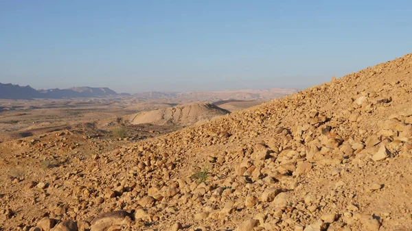 Vista Nascer Sol Hamakhtesh Hagadol Grande Cratera Deserto Negev Sul — Fotografia de Stock