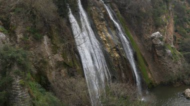 Tanur Şelalesi manzarası, Ayun Irmağı Doğa Koruma Alanı, Yukarı Celile, Kuzey İsrail