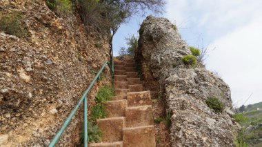 Taş, bir parkın üst kısmına, Ayun Irmağı Doğa Koruma Alanı 'na, Yukarı Celile' ye, Kuzey İsrail 'e çıktı.