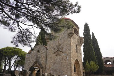 Filerimos Dağı. Filerimos Manastırı. Ialyssos Akropolü Rodos Yunanistan