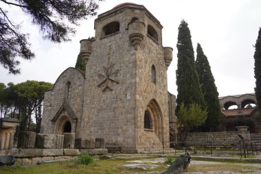Filerimos Dağı. Filerimos Manastırı. Ialyssos Akropolü Rodos Yunanistan