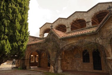 Filerimos Dağı. Filerimos Manastırı. Ialyssos Akropolü Rodos Yunanistan