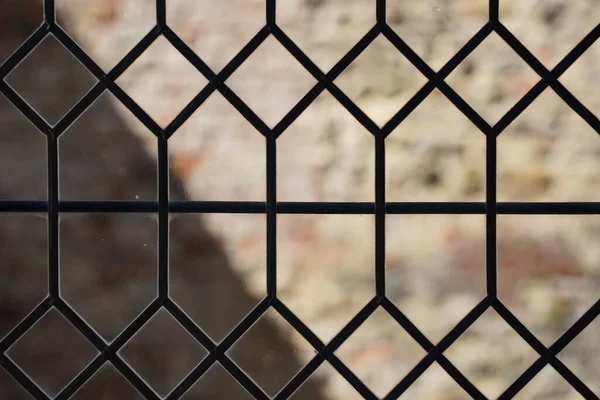 Element Der Bogenfenster Einer Mittelalterlichen Burg — Stockfoto