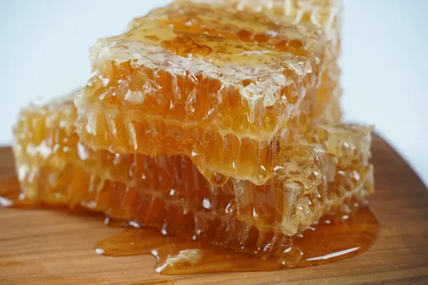 Samenstelling Met Verse Honingraat Honing — Stockfoto