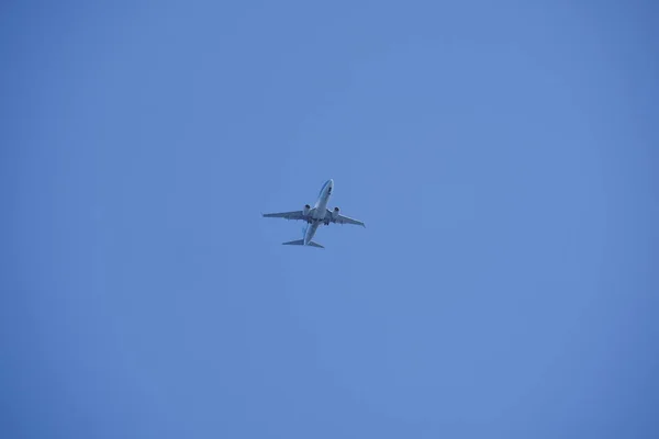 stock image Shot of a jet plane high in the blue skies.