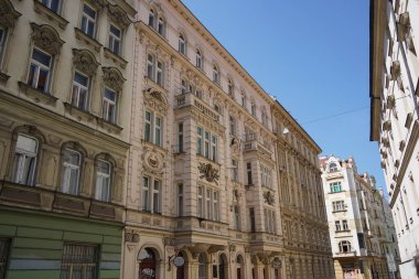 Çek Cumhuriyeti Prag 'daki Eski Şehir mimarisinin görüntüsü