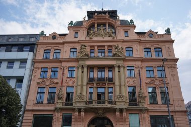 Çek Cumhuriyeti Prag 'daki Eski Şehir mimarisinin görüntüsü