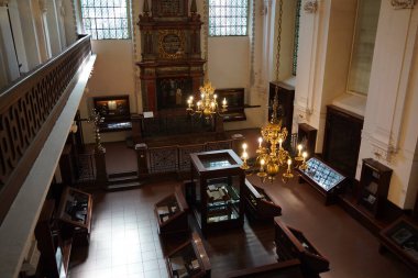 Prag, Çek Cumhuriyeti, Temmuz 2023 - Maisel Sinagogu 'nun İç Görüşü