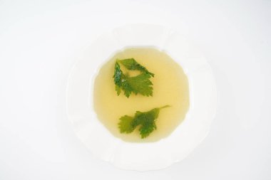 Tavuk suyu çorbası. Tavuk çorbası, sebzeli..