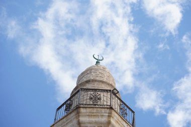 Israel, Tel Aviv, Jaffa, minaret of the Mahmudiya Mosque clipart