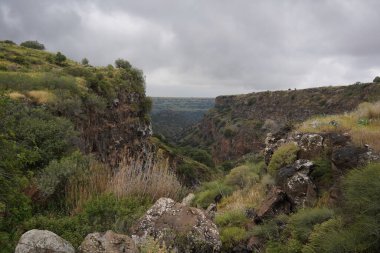 Şelaleye giden yol, Gamla Doğa Koruma Alanının bir parçası, Golan Tepeleri, İsrail