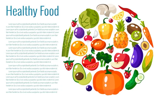 Organic Farm Illustration Healthy Lifestyle Vector Design Elements — Stock Photo, Image