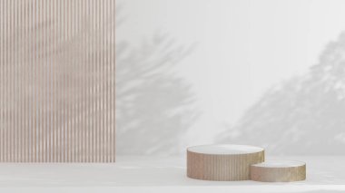 Üç boyutlu çizim. ürün podyumu, stand, kaide .ürün sunumu.