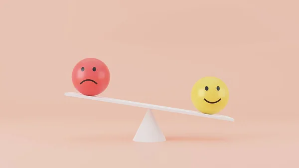 Glad Ansikte Emotion Ikonen Uppväger Mer Ledsen Ansikte Emotion Ikonen — Stockfoto
