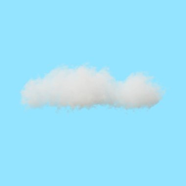 white cloud on isolated background. 3D render.