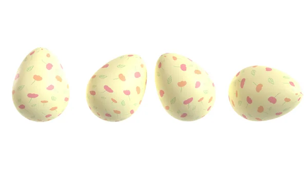 Easter Eggs Isolated Background Render — Stock Photo, Image
