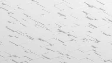 Soyut geometrik beyaz arkaplan. 3B Hazırlama