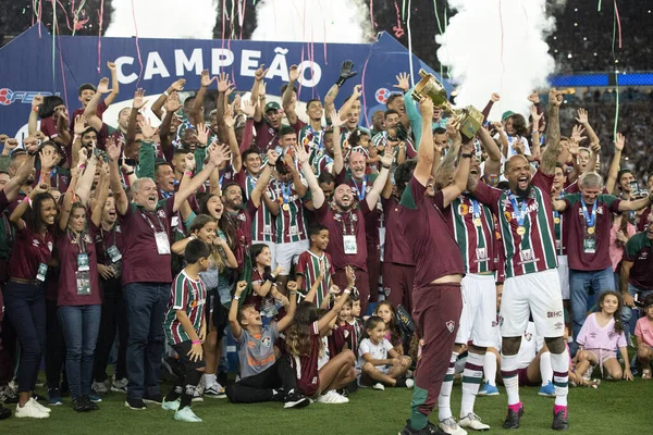 stock image RIO DE JANEIRO, BRAZIL - 10TH APRIL, 2023: Fluminense x Flamengo at the Maracana stadium. Second game of the championship final.