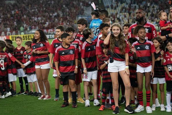 Rio Janeiro Brasil Abril 2023 Fluminense Flamengo Estadio Maracana Segundo —  Fotos de Stock