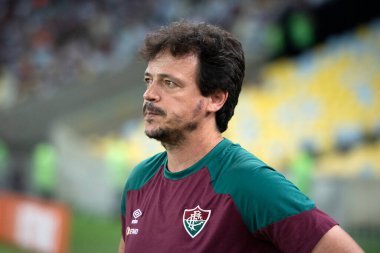Rio de Janeiro (RJ), 12.04.2023 - Fluminense vs. Paysandu. Fernando Diniz, Fluminense koçu. Maracan 'da Copa do Brasil için Fluminense x Paysandu maçı.