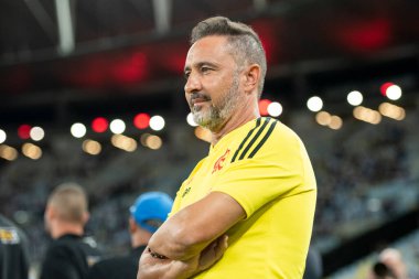 Rio de Janeiro (RJ), 13.03.2023 - Flamengo x Vasco - Vitor Pereira, Flamengo koçu. Flamengo x Vasco arasındaki maç, Maracan Carioca Şampiyonası 'nın ilk maçı..