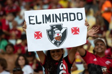 Rio de Janeiro (RJ), 03.19.2023 - Vasco x Flamengo - Maracan 'da Carioca Şampiyonası' nın ikinci ayağı olan Vasco x Flamengo ile maç.