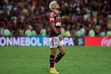 Rio de Janeiro (RJ), 28.02.2023 - Flamengo x Independiente Del Valle - Arrascaeta do Flamengo. Maracan 'daki Recopa Sudamericana finalinin ikinci ayağı.