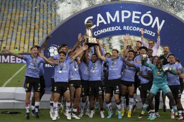 Rio de Janeiro (RJ), 28.02.2023 - Flamengo x Independiente Del Valle - Independiente De Valle Recopa şampiyonu. Maracan 'daki Recopa Sudamericana finalinin ikinci ayağı.