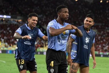 Rio de Janeiro (RJ), 28.02.2023 - Flamengo x Independiente Del Valle - Independiente De Valle Recopa şampiyonu. Maracan 'daki Recopa Sudamericana finalinin ikinci ayağı.