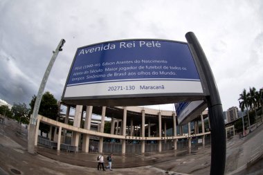 Rio de Janeiro (RJ), 04.01.2023 - Avenida Rei Pel 'in açılışı Maracan' ın önünde gerçekleşti. Maracan 'ı çevreleyen Avenida Radial Oeste' nin eski bölümünün adı Avenida Rei Pel..