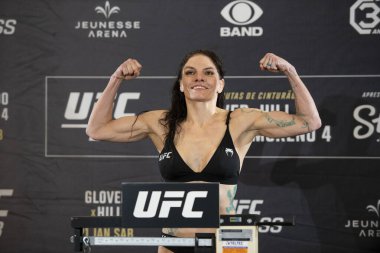 Rio de Janeiro (RJ), 01.20.2023 - UFC 283 - Dövüşçü Lauren Murphy. Resmi tartılma: Rio de Janeiro 'daki Hotel Windsor Marapendi' de Teixeira vs Hill.