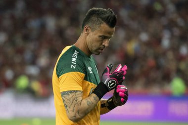 Rio de Janeiro (RJ), 12.04.2023 - Fluminense vs. Paysandu. Fabio Fluminense yap. Maracan 'da Copa do Brasil için Fluminense x Paysandu maçı.   