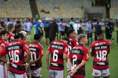 Rio de Janeiro (RJ), 28.02.2023 - Flamengo x Independiente Del Valle - Independiente De Valle Recopa şampiyonu. Maracan 'daki Recopa Sudamericana finalinin ikinci ayağı.