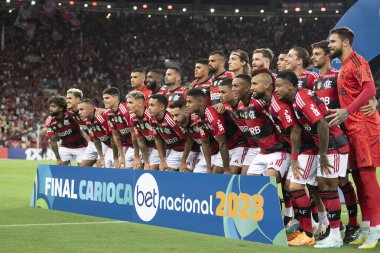 Rio de Janeiro (RJ), 01.04.2023 - Flamengo x Fluminense - Flamengo x Fluminense maçı, Maracan Carioca Şampiyonası 'nın ilk maçı.