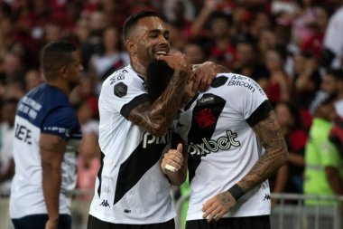 Rio de Janeiro (RJ), 13.03.2023 - Flamengo x Vasco - Gabriel Pec do Vasco 'nun gol kutlaması. Flamengo x Vasco arasındaki maç, Maracan Carioca Şampiyonası 'nın ilk maçı..