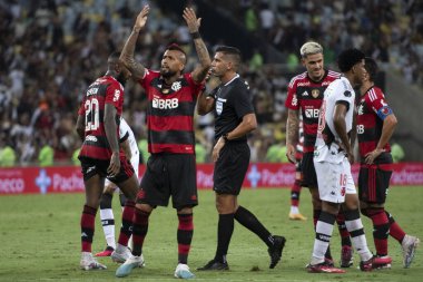 Rio de Janeiro (RJ), 19.03.2023 - Vasco ve Flamengo - Vidal do Flamengo. Vasco x Flamengo ile Maracan Carioca Şampiyonası 'nın ikinci ayağı arasındaki maç..