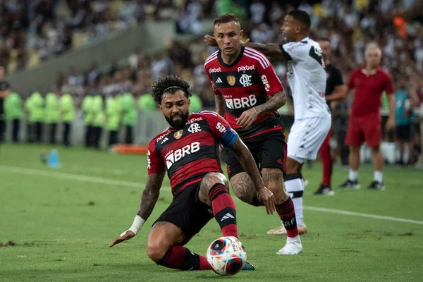 里约热内卢 2023 Vasco诉Flamengo Gabigol Flamengo案 Vasco Flamengo之间的比赛 在马拉干举行的Carioca锦标赛半决赛的第二回合 — 图库照片