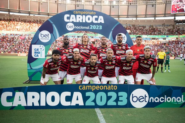 Rio Janeiro 2023 Spiel Zwischen Flamengo Portuguesa Gültig Für Die — Stockfoto