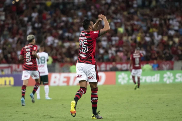 Rio Janeiro 2023 Celebração Gol Por Fabrcio Bruno Flamengo Jogo — Fotografia de Stock