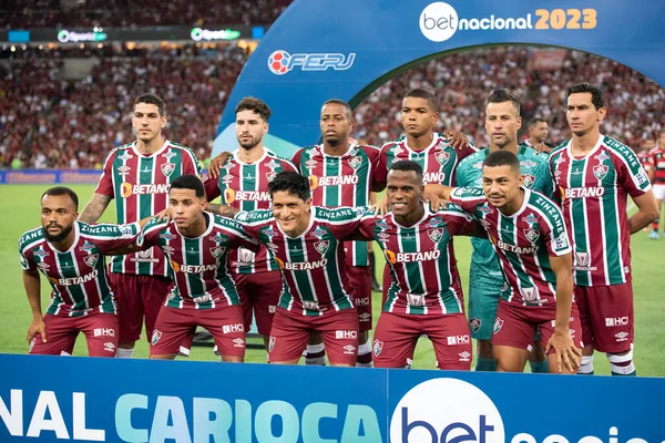 Rio Janeiro 2023 Flamengo Fluminense Jogo Entre Flamengo Fluminense Primeiro — Fotografia de Stock