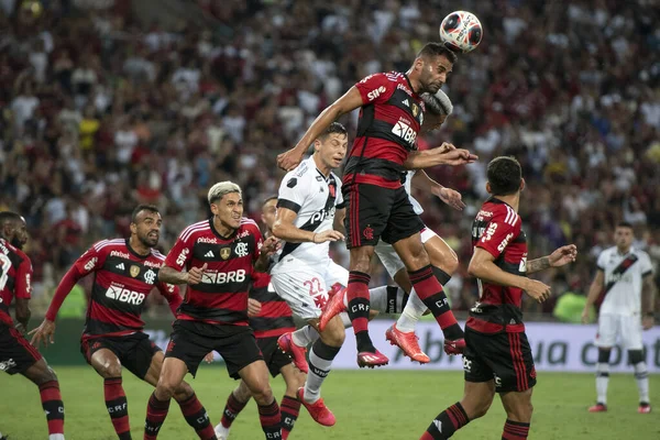 里约热内卢 2023 Vasco诉Flamengo Thiago Maia Flamengo Vasco Flamengo之间的比赛 在马拉干举行的Carioca锦标赛半决赛的第二回合 — 图库照片