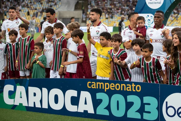 里约热内卢 2023 Fluminense Botafogo 在马拉干Carioca锦标赛的Fluminense Botafogo之间的比赛 — 图库照片