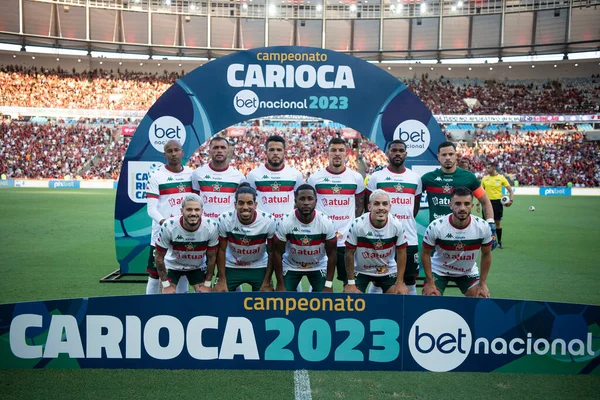 Rio Janeiro 2023 Match Flamengo Portuguesa Valid First Carioca Championship — 스톡 사진