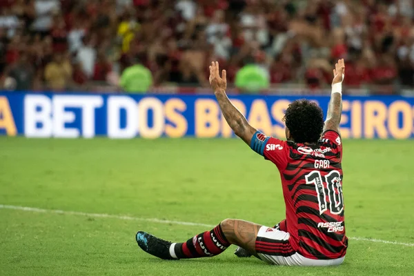 Rio Janeiro 2023 Január Gabigol Flamengóból Flamengo Portuguesa Közötti Mérkőzés — Stock Fotó
