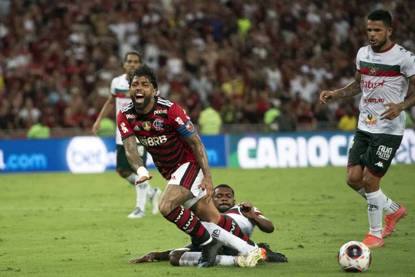 Rio Janeiro 2023 Gabigol Från Flamengo Matchen Mellan Flamengo Portuguesa — Stockfoto
