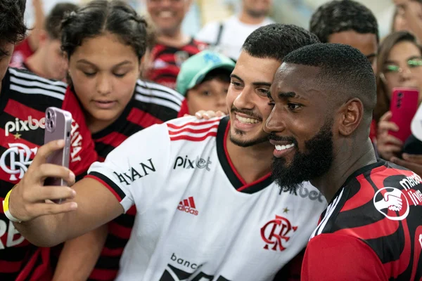 Rio Janeiro 2023 Gerson Flamengo Match Flamengo Portuguesa Valid First — Stock Photo, Image
