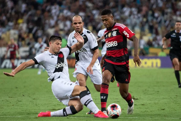 Rio Janeiro 2023 Vasco Flamengo Matheus Franca Subisce Una Penalità — Foto Stock