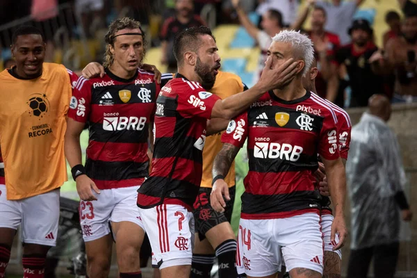Rio Janeiro 2023 Flamengo Independiente Del Valle Celebrazione Del Gol — Foto Stock
