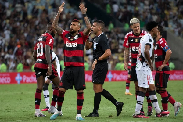 Ρίο Ντε Τζανέιρο 2023 Βάσκο Εναντίον Φλαμένγκο Vidal Flamengo Αγώνας — Φωτογραφία Αρχείου